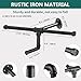18 Inch Industrial Pipe Floating Clothes Rack,Wall Mounted Black Heavy Duty Iron Rustic Clothing Rod,Detachable Garment Bar,Multi-purpose Hanging Rod for Closet Storage,Black