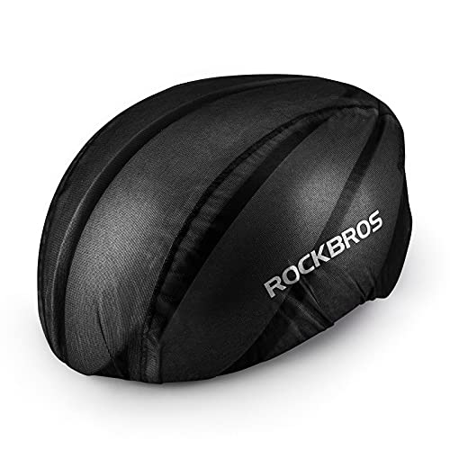 ROCKBROS Helmüberzug Helmet Cover Regenkappe für Fahrradhelm Wasserdicht Staubdicht Winddicht Universalgröße Schwarz/Weiß/Grün