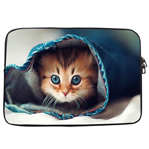 Image of Theskinmantra My Jeany cat Chain top Laptop Sleeve for Screen Size 13 /13.3 inches Any Brand Laptop /MacBook 13 inch.