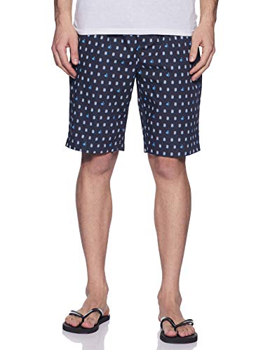 Image of Jockey 9005 Men's Super Combed Mercerized Cotton Woven Fabric Regular Fit Printed Bermuda with Side Pockets