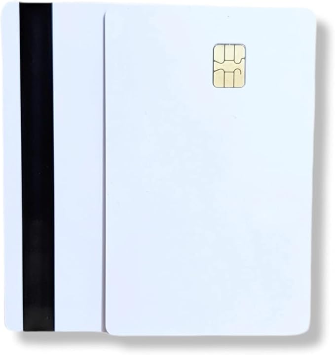 Generic SLE4442 Blank White EMV Chip Cards, HiCo 2 Stripe 10