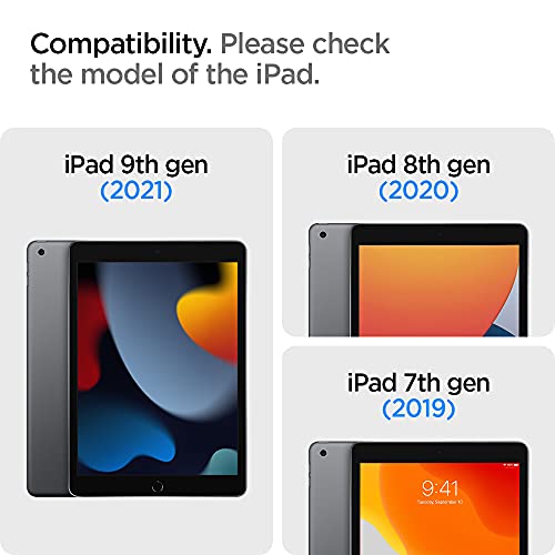 Image of Spigen for iPad 10.2 Case, iPad 9th Generation Case (2021) / iPad 8th Generation Case (2020) / iPad 7th Generation Case (2019), Rugged Armor Pro Protective Tri-Fold Cover with Pencil Holder, Black