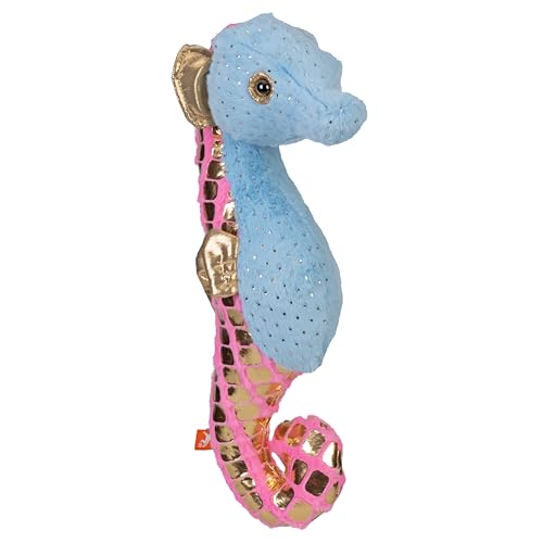 Wild Republic Foilkins, Blue Seahorse, Stuffed Animal, 12 inches, Gift for Kids, Plush Toy, Fill is Spun Recycled Water Bottles