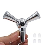 Hookah Hose Adaptor 1 to 2 Splitter VOVCAMLS Hose Connector with 4 Extra Grommets (Silver)