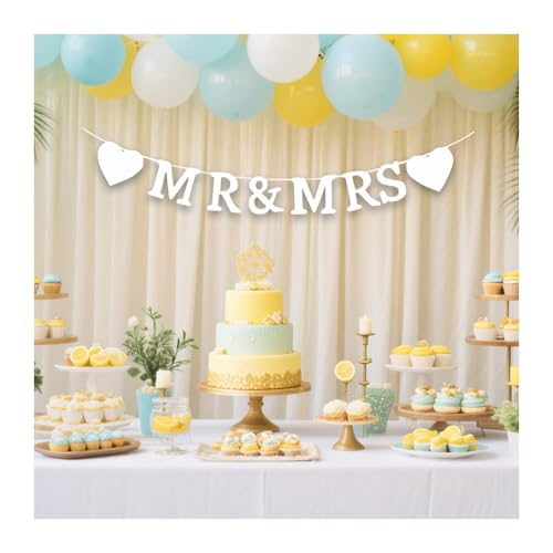 YZROHYI Banderole Vive Les Mariés,Guirlande Mariage Decoration,Guirlande Just Married Voiture,Mr