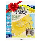 Compac Sink Daisy Scented Kitchen Sink Strainer Infuses & Freshens Your Sink, Must Have Kitchen Sink Accessories, Sink Drain Strainer - Catcher, Yellow, Lemon Scent, 12 Count, (Pack of 12)