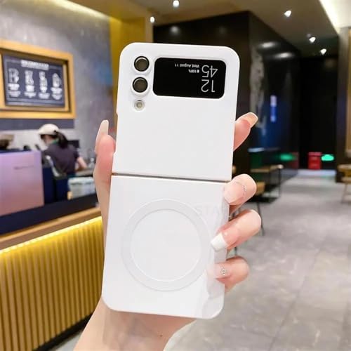 Coque arrière Galaxy Z Flip4 blanc mat en silicone haut de gamme