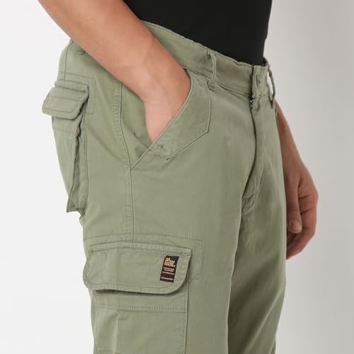 Image of Spykar Men's Regular Cargo Pants