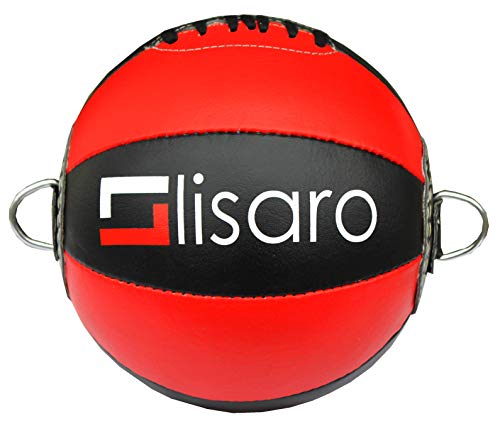 Doppelendball Lisaro aus Leder mit 25 cm Durchmesser und 2 elastischen Spanngurten