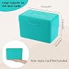 BTSKY 1 Pack 4 x 6 inch Index Card Box - Index Card Holder Notecard Box Recipe Organizer Plastic Storage Organizer for Filling Cards, Notes, Flashcards, Recipes, Green(Not Include Cards)
