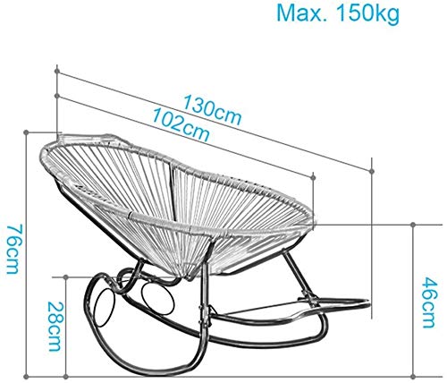 Xzgden Lightweight Recliner Rattan Rocking Chair Sun-Loungers Recliners With Cushions Garden Chair For Kids Adults Nursery With Footstool And Armrest Reclining Deck Chairs For Patio Pool #TOP1