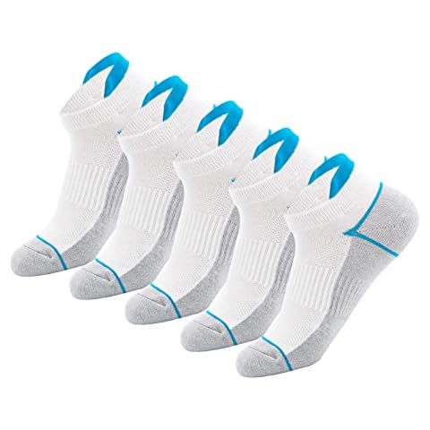 Jzy Qzn Copper Antibacterial Athletic Socks for Mens and Womens - Moisture Wicking, Nonslip Ankle Socks 5 Pairs Cover