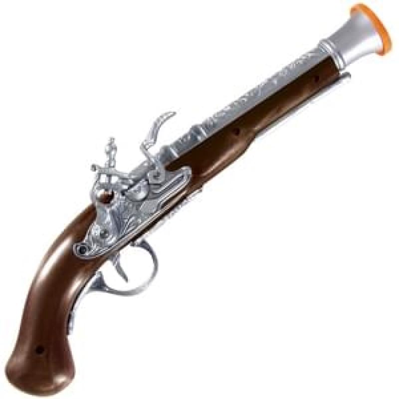 Antiqued 14" Plastic Toy Pirate Flintlock Bucaneer Pistol Halloween Cosplay