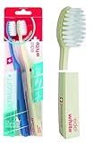 edel+white Flosser - Juego de 2 cepillos de dientes ultra suaves hechos en Suiza