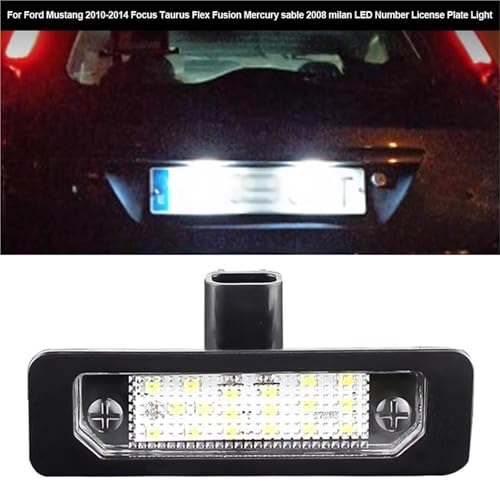 Luz LED de matrícula para Ford Focus Taurus y Flex 1-2 piezas 6