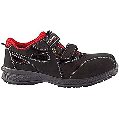 Giasco Sandale Haiti S1P, Größe 43, 1 Stück, schwarz / rot, 71N93C43