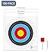 suituts 100 Pcs Bullseye Paper Shooting Targets with 4 Pcs Archery Target Pins, Archery Targets Paper 16x16 Inch 10 Ring Bow and Arrow Targets for Indoor or Outdoor Range