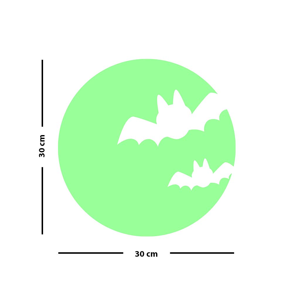 Ambiance Sticker Moon with Bats - 30 x 30 cm, Moonbats, 30x30 - Image 4