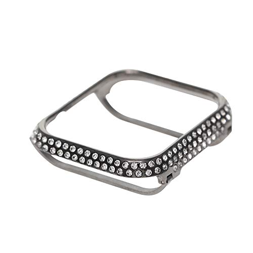 HJINVIGOUR Bling Luxury Rhinestone Crystal Diamond Protective Cover Case Bezel Compatible Apple Watch Series 5 Series 4 40mm 44mm Series 3 2 1 38mm 42mm (Black Platinum, 40mm) HJINVIGOUR Bling Luxury Rhinestone Crystal Diamond Protective Cover Case Bezel Compatible Apple Watch Series 5 Series 4 40mm 44mm Series 3 2 1 38mm 42mm (Black Platinum, 40mm)