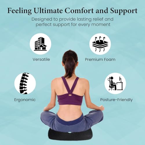 Image of Sleepsia Donut Pillow for Tailbone Pain |1 Year Warranty| Coccyx Seat Cushion for Chair-Hemorrhoid& Piles Pillow-Car Seat Donut Cushion Hemorrhoids Fistula Prostate Post Relief (Memory Foam)