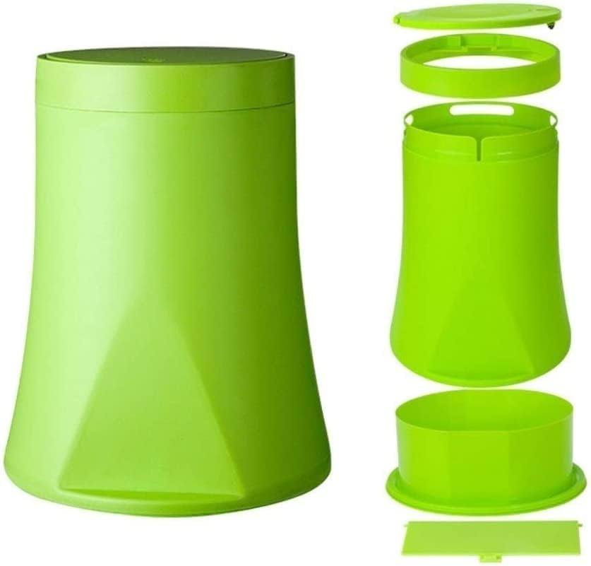 Miniatura 9 de Botes de basura de plástico, cubo de basura grande con tapa, capacidad de 3.1 galones de capacidad, cesta de basura semiautomática