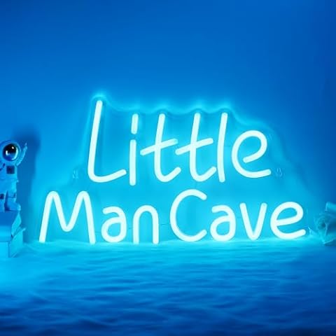 YuanDian Little Man Cave Neon Sign, Neon Lights for Bedroom Gamer Room Wall Decor, Gift Ideas for Teen Boys Nephew Son Grandson Cover