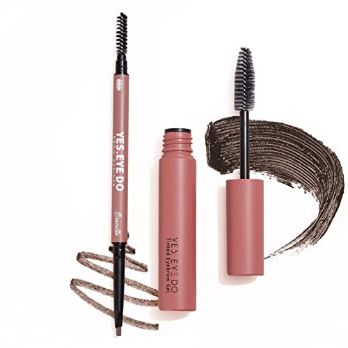 Yes.eye Do Eyebrow Filling Makeup Set For Women, Eyebrow Pencil Brunette And Waterproof Brow Gel Tint Eyebrow 2 In 1 Makeup Set For Grooming Brows,Long-Lasting, Smudge-Proof, Brunette #TOP11