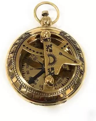 JSI Brass Compass Push Button Direction Sundial Compass Directional Tool Maritime Pocket Compass for Travel Hikking and Gift Purpose by SA Enterprises-picture-22