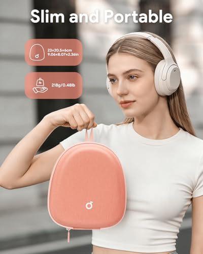 Image of Headphone Case Hard Shell Super-Slim for Soundcore Anker /Sony /JBL /Bose /Skullcandy Crusher /BERIBES /KVIDIO /TOZO /JLab Over-Ear Headphones Universal Portable Travel Organizer Bag