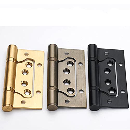 Charnières de porte en bois de 4 pouces en acier inoxydable bronze, lot de 5 pièces robustes