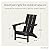 POLYWOOD AD420BL Modern Adirondack Chair, Black