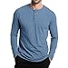 Shirt Men Graphic, Long Sleeve Casual Henley T-Shirts Lightweight Classic Tee Oversized Tops Plus Camisas Blancas para Hombres Black T Shirt (M, Light Blue)