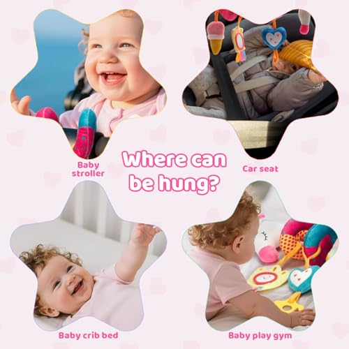 Image of SNOWIE SOFT Unicorn Crib Toys Stroller Soft Plush Toy Spiral Colorful Baby Toys for 6 to 12 Months Interactive Cartoon Stuffed Crib Ornament Early Educational Activity Babies Sensory Toy