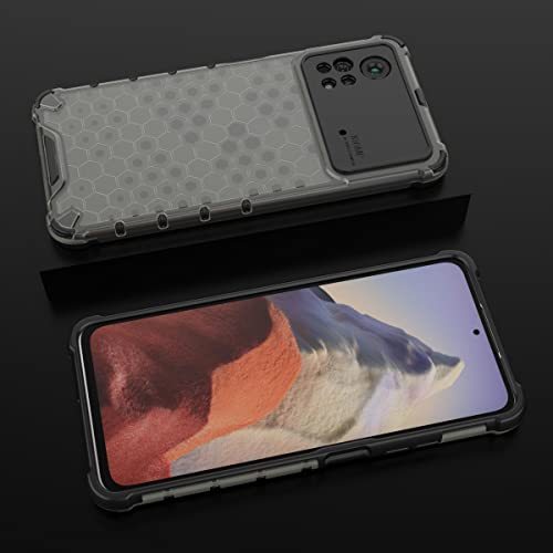 Image of Glasgow Back Case Cover Designed for Poco X4 Pro 5G - Black
