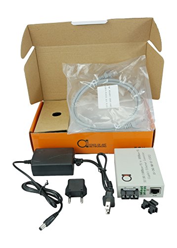 Multimode Gigabit Fiber Media Converter - Built-In Fiber Module 2 Km (1.24 Miles) Sc – To Utp Cat5E Cat6 10/100/1000 Rj-45 – Auto Sensing Gigabit Or Fast Ethernet Speed - Jumbo Frame - Llf Support #TOP5