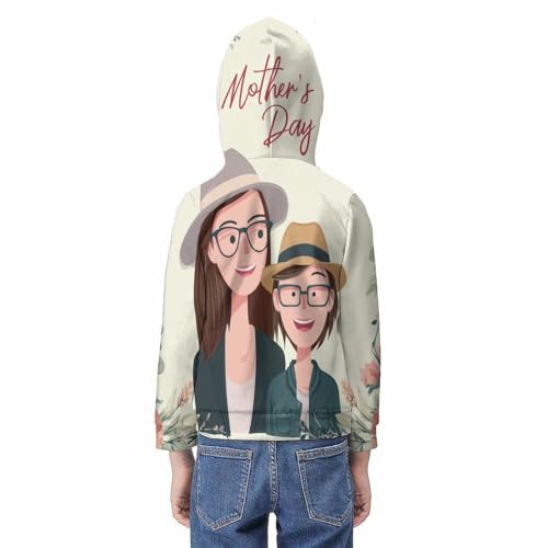Sweat à capuche multicolore garçon 12-14 ans motif 3D Maman & Fille