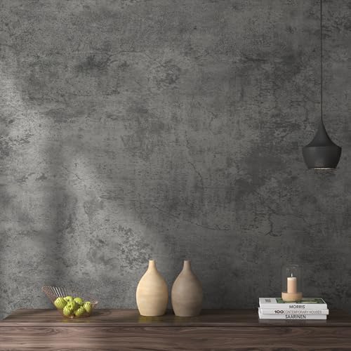 Papier peint gris bleu solution anti-imperfections pour rénover un mur