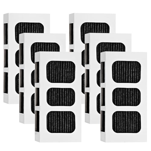 6 PACK Refrigerator Air Filter Replacement for Paultra2 Compatible with Frigidaire Pureair Ultra 2 Pure Air Ultra 2 Pureair Ultra II Electrolux 242047805 5303918847 EAP12364179