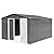 HXUHUWS Sturdy Metal Garden Shed for Outdoor Storage, 10ft x 12ft with Punched Vents and Hinged Door, Grey