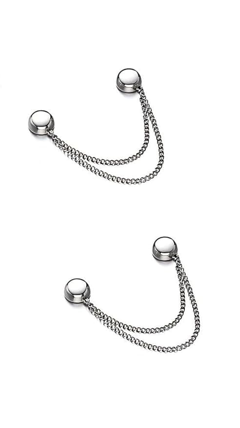 Magnetic Clothing Clips,Multi-Function Clothing Clips,Metal Pinless Brooch Clothes Hijab Magnets Chain Cuff Holder T-Shirt Hems Collar Shirt Trousers Etc(Silver)-image-25