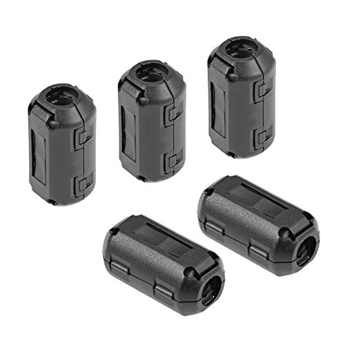 Filtre RFI EMI clipser 9mm lot de 5 anneaux ferrite noir anti interférence