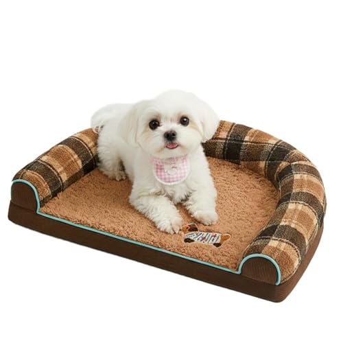 Lifetipsマルチーズ(Maltese)U型 ペットベッド 犬 猫 クッション ソファ 丸洗い可 滑り止め 保温 四季対応 小型犬 中型犬 大型犬 多頭飼い 快適 枕付き 軽量 カバー取り外し インテリアに馴染む 圧縮梱包 極厚 やわらか 防汚 通気性