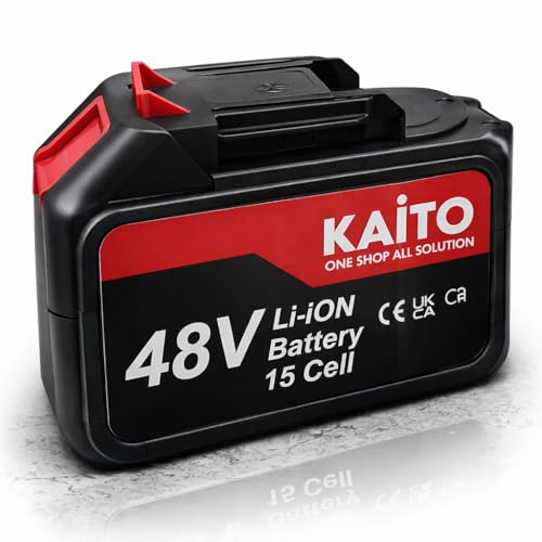 Image of KAITO Cordless Concrete Vibrator 48 V Li-ion | 3200 RPM High-Speed Concrete Compactor | 15-Cell 6.0 Ah Two-Battery Powered Portable Vibrating Tool with Fast Charger | Model 25-35 (Rod Not Included)