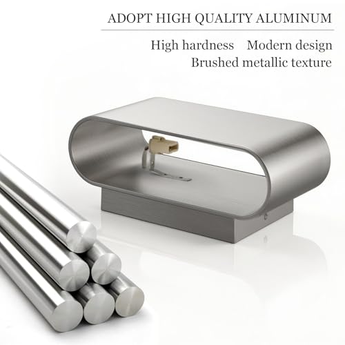 Image of Aipsun Nickel LED Wall Sconces 1 Pack Indoor Modern Wall Lights Hardwired Up and Down Interior Wall Mount Light for Living Room Bedroom Hallway Warm White 3000K(with G9 Bulbs)