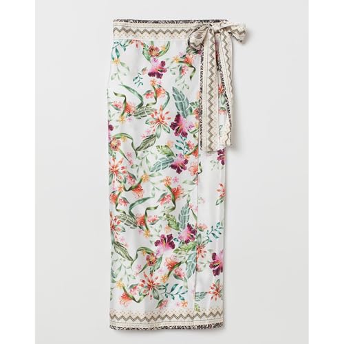 Women’s Floral Print Wrap Skirts Boho Tie Knot Skirt High Waist Causal Cute Flower Graphic Long Skirts Beachwear 20252