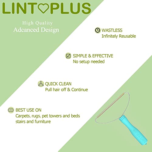 Lintplus Dog Hair Carpet Rake For Pet Hair Rake,Uptoroot Cleaner Pro Pet Hair Remover,Fabric Pill Remover,Easy Lint,Hair Remover For Clothes,Couch,Pet Towers & Rugs-Gets Every Hair! #TOP1