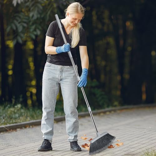 image for QCFOLY Broom, Outdoor Brooms for Sweeping Indoor, Adjustable 55