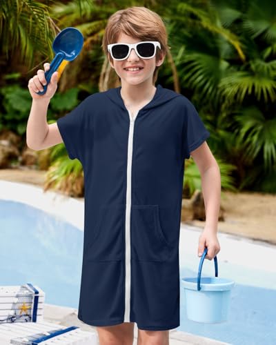 Image of BesserBay Boys Girls Swim Cover Up Terry Cloth Swimwear