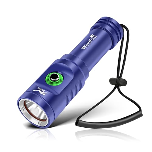 Image of WINDFIRE TS08 Diving Flashlight Rechargeable Bright Scuba Dive Light 3-Mode