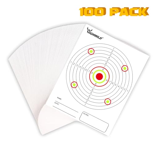 Image of Highwild BB Trap Target (Airgun Only) with 10pcs 7 inch X 9 inch Paper Targets and 2 Spinner Targets